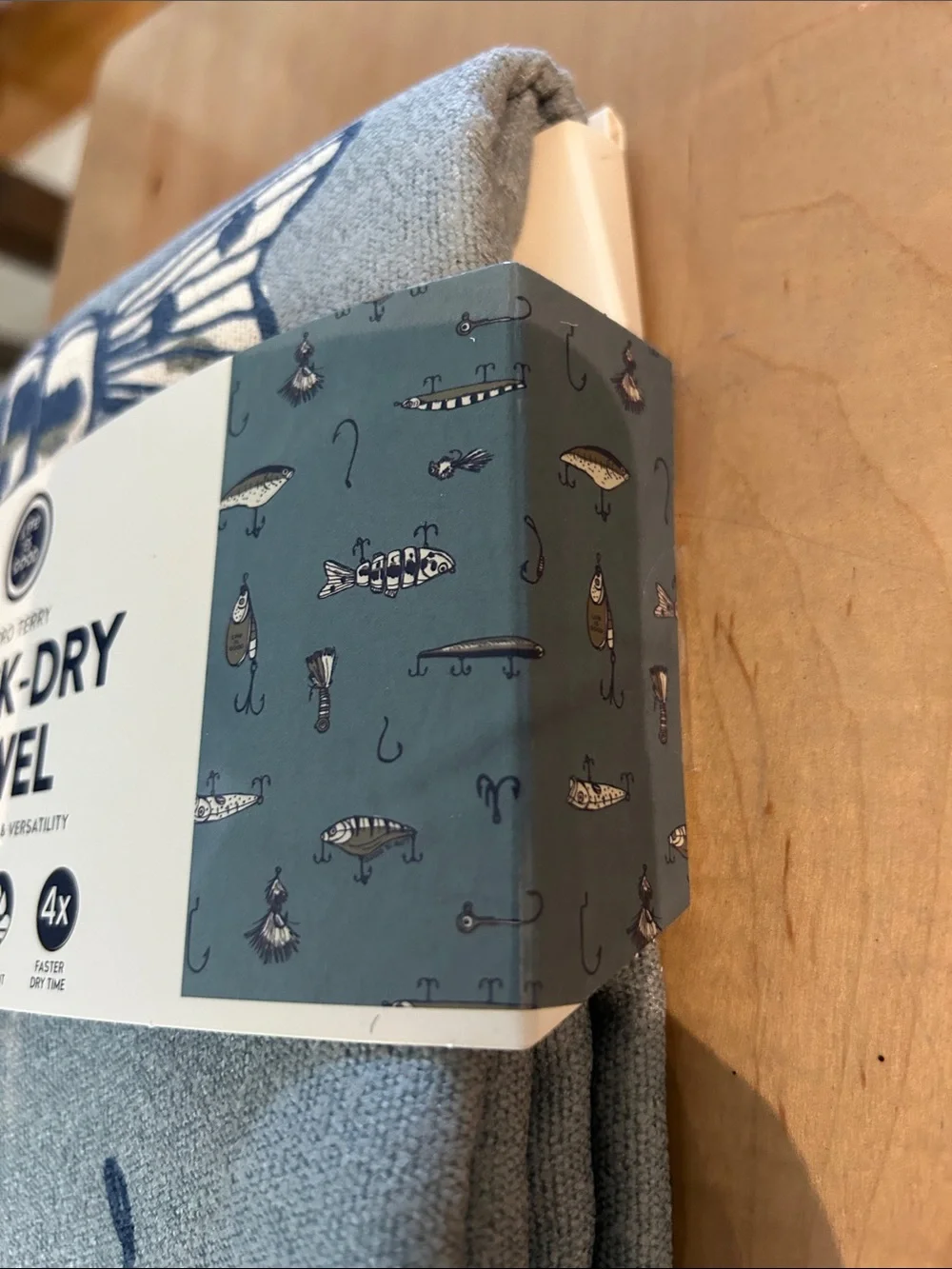 Life Is Good Blue & Gray Micro Terry Quick-Dry Towel